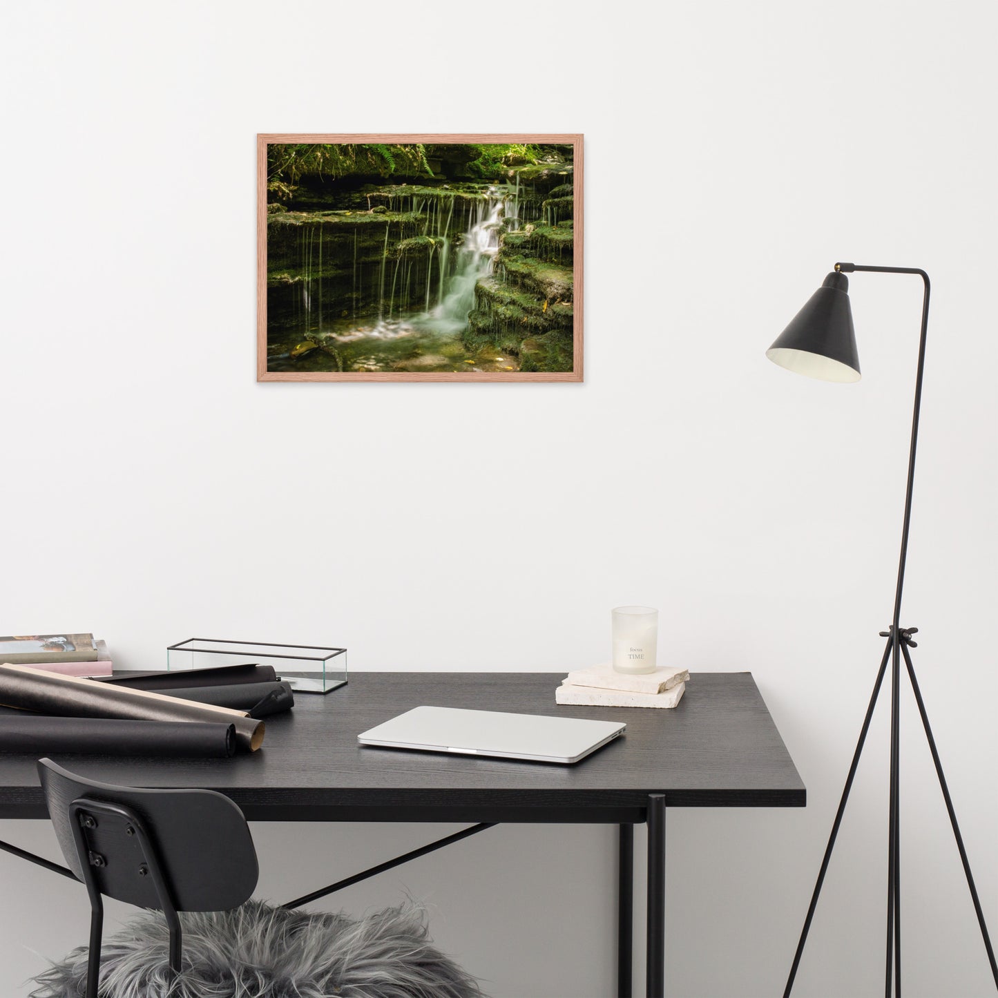 Pixley Waterfall 1 Landscape Framed Photo Paper Wall Art Prints
