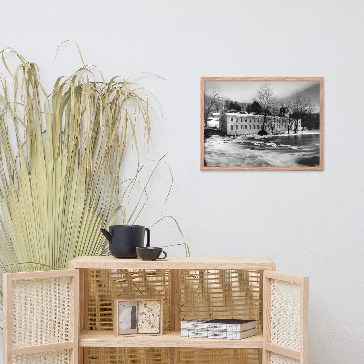 Winter at Powder Mill Rural Landscape Framed Photo Paper Wall Art Prints