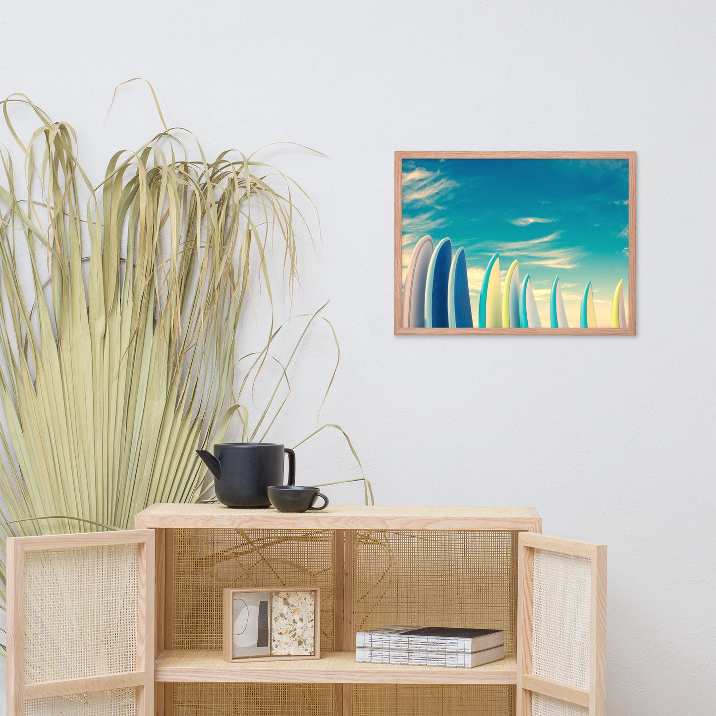 Retro Surfboards Lifestyle Photograph Framed Wall Art Print
