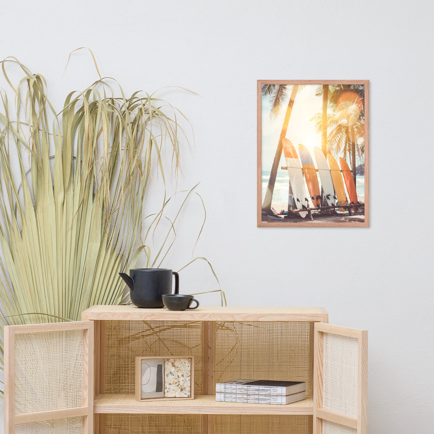 Surfer's Tropical Dreamscape Lifestyle Photograph Framed Wall Art Print