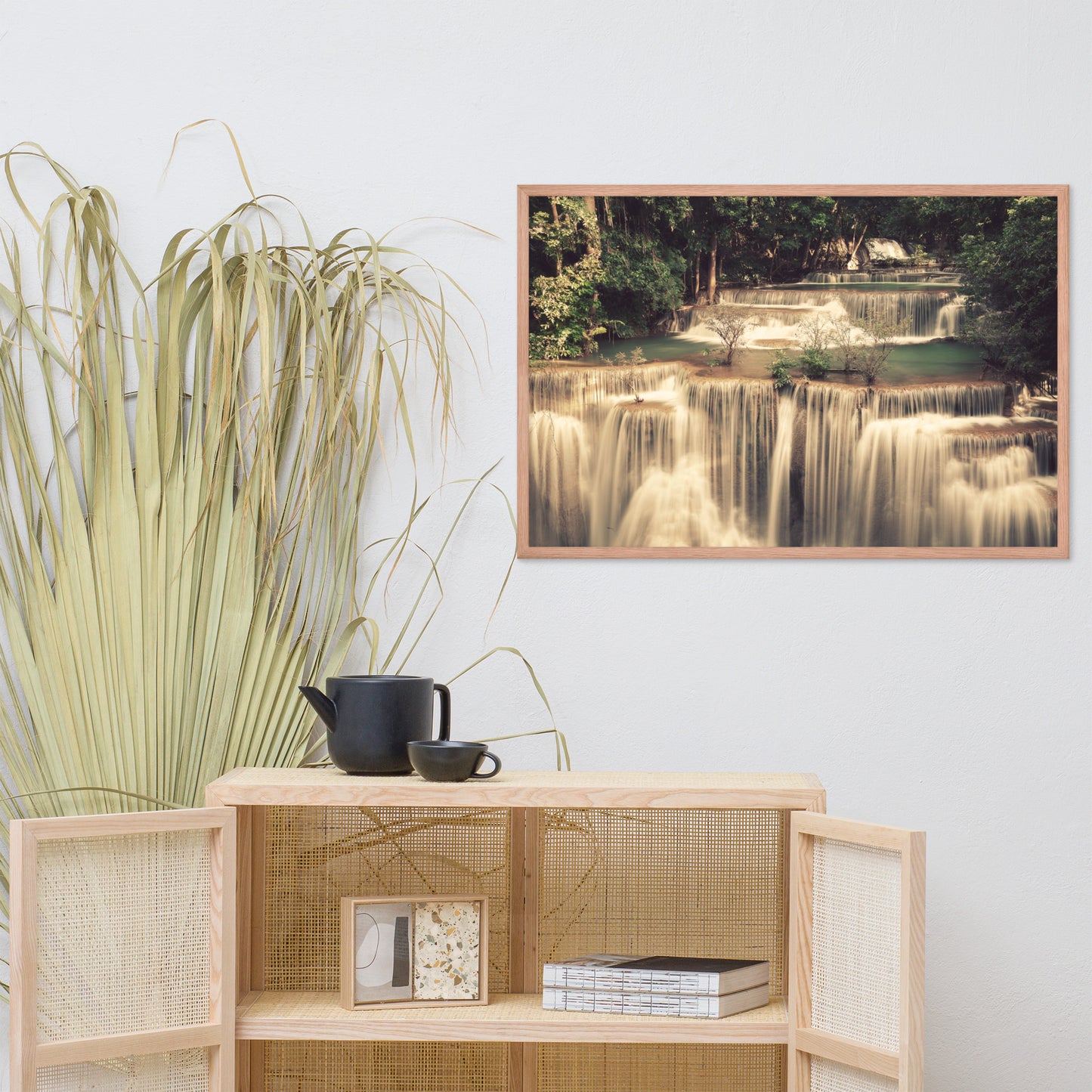 Misty Huay Mae Khamin Waterfall Thailand Framed Wall Art Prints