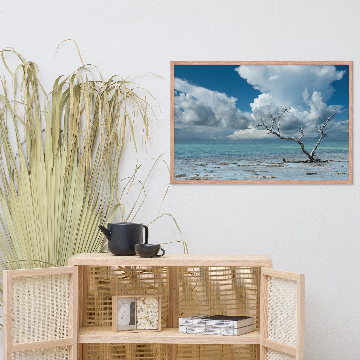 Wanderlust Traditional Color Coastal Landscape Photo Framed Paper Poster