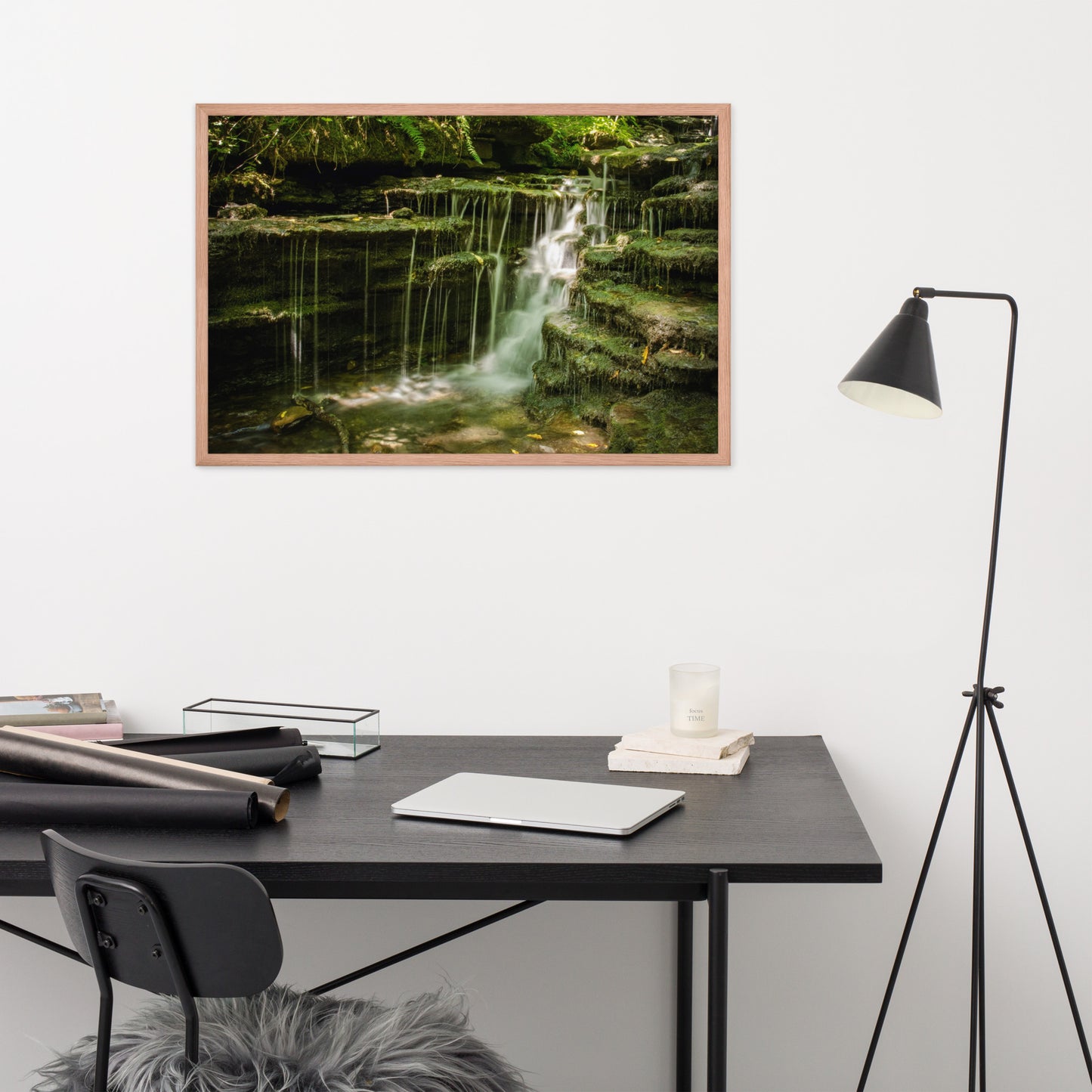 Pixley Waterfall 1 Landscape Framed Photo Paper Wall Art Prints