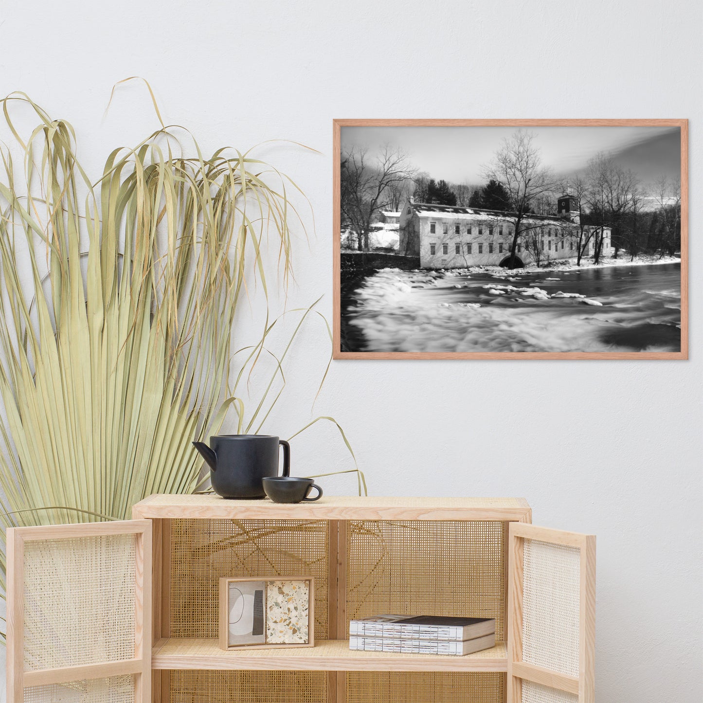 Winter at Powder Mill Rural Landscape Framed Photo Paper Wall Art Prints