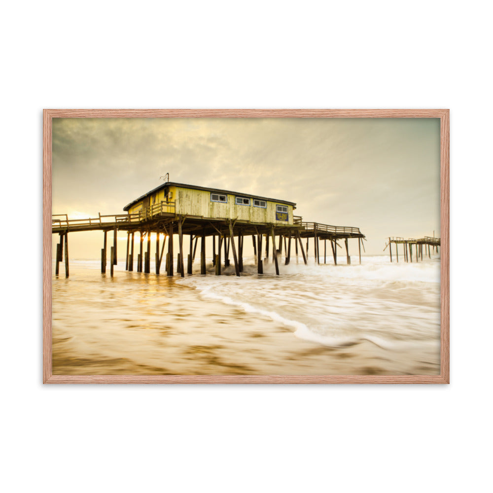 Vintage Abandoned Frisco Fishing Pier Framed Wall Art Prints
