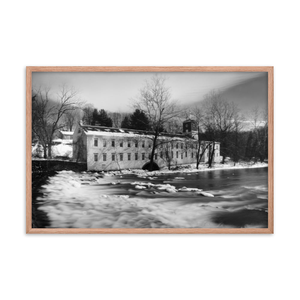 Winter at Powder Mill Rural Landscape Framed Photo Paper Wall Art Prints
