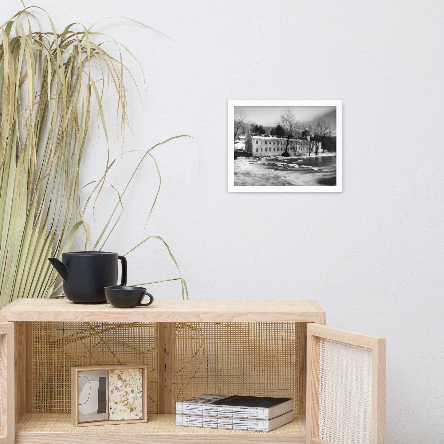 Winter at Powder Mill Rural Landscape Framed Photo Paper Wall Art Prints