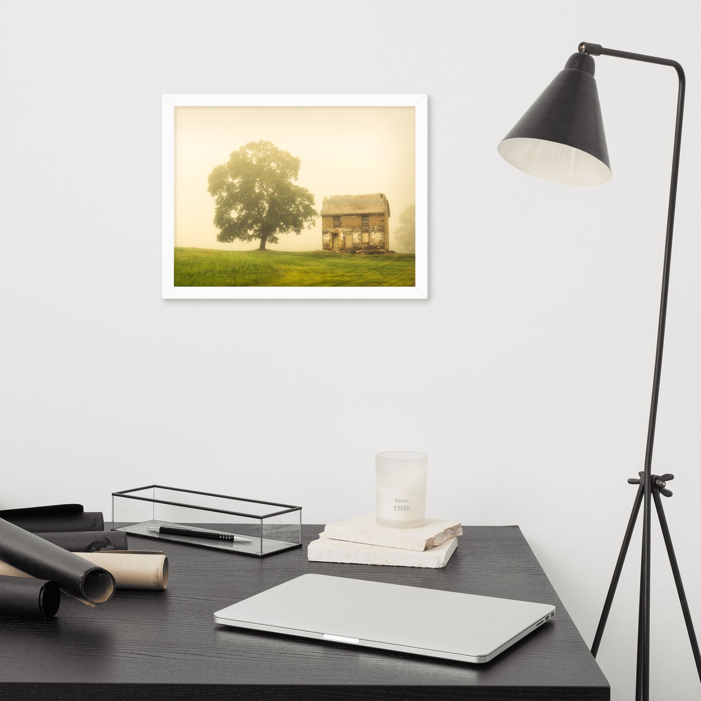 Office Break Room Wall Art: Abandoned House - Rustic / Rural / Country Style Landscape / Nature Framed Photo Paper Wall Art Prints - Artwork - Wall Decor