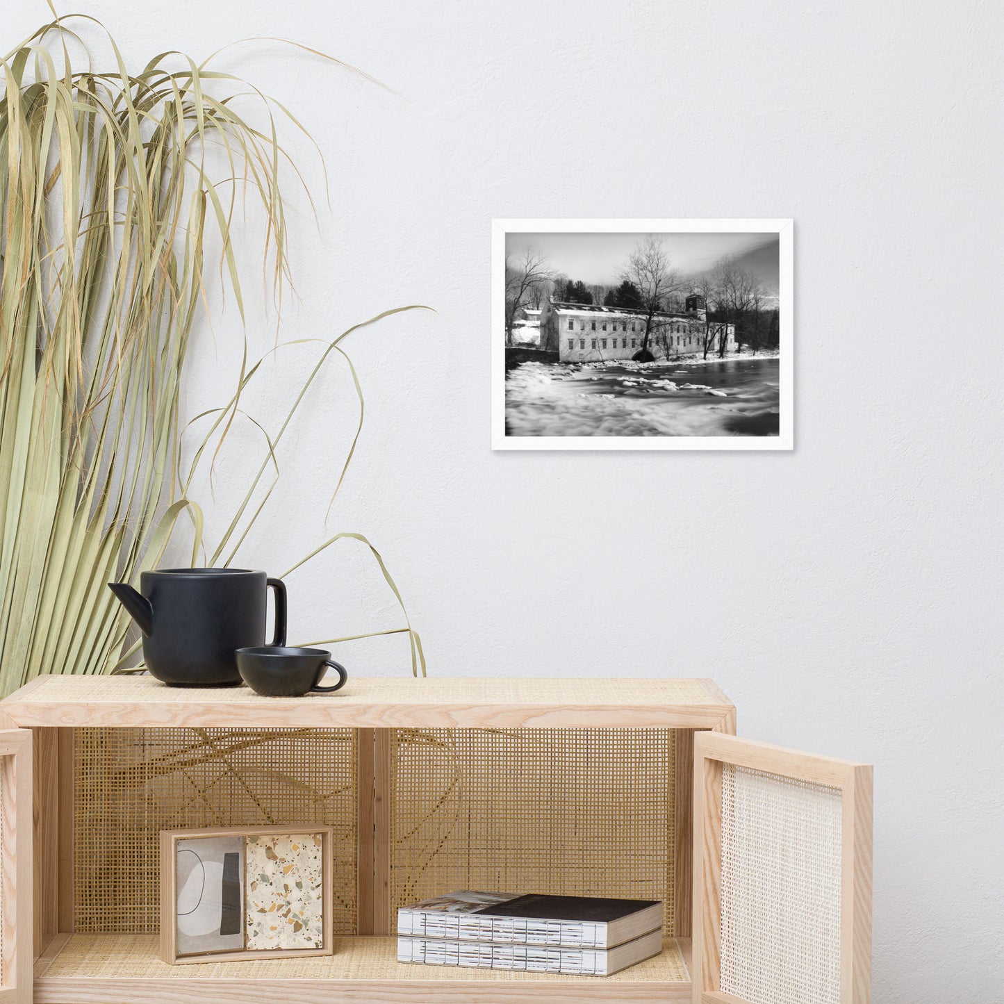 Winter at Powder Mill Rural Landscape Framed Photo Paper Wall Art Prints