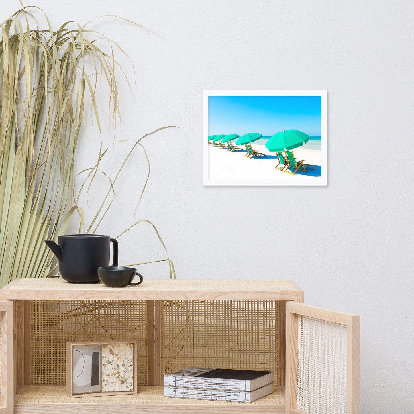 Lazy Days Coastal Beach Landscape Photograph Framed Wall Art Print