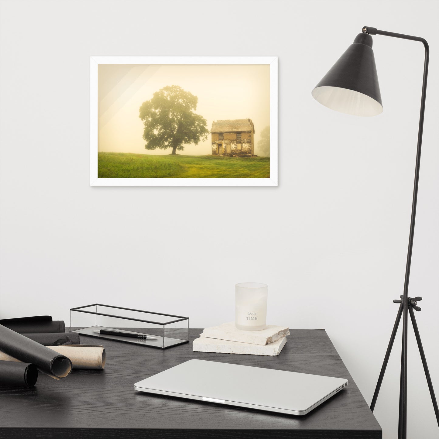Office Decor Prints: Abandoned House - Rustic / Rural / Country Style Landscape / Nature Framed Photo Paper Wall Art Prints - Artwork - Wall Decor