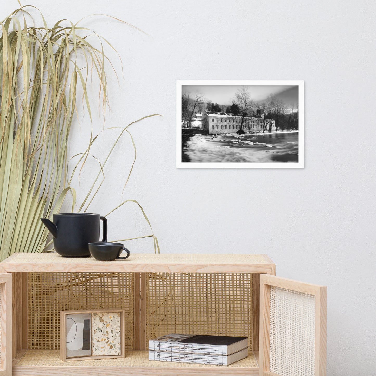 Winter at Powder Mill Rural Landscape Framed Photo Paper Wall Art Prints