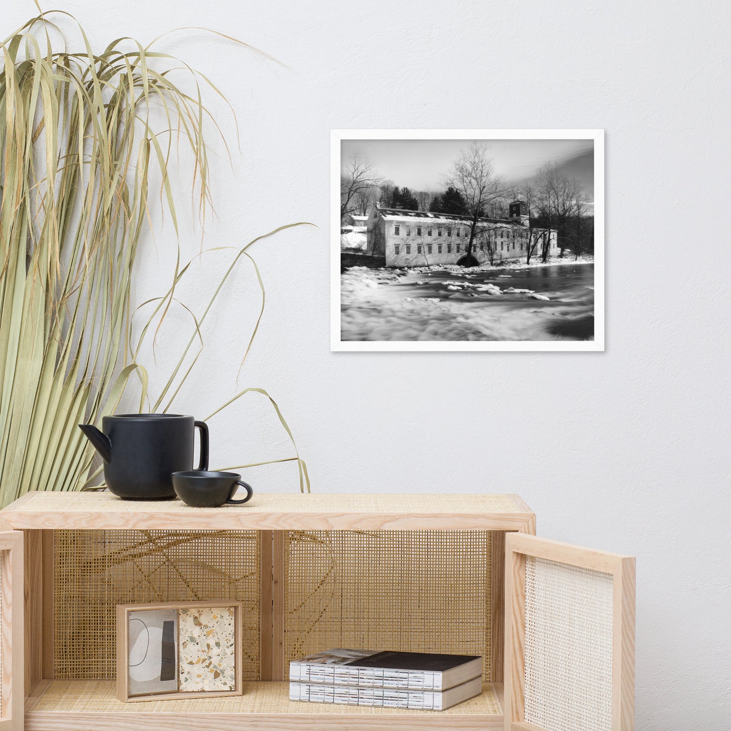 Winter at Powder Mill Rural Landscape Framed Photo Paper Wall Art Prints