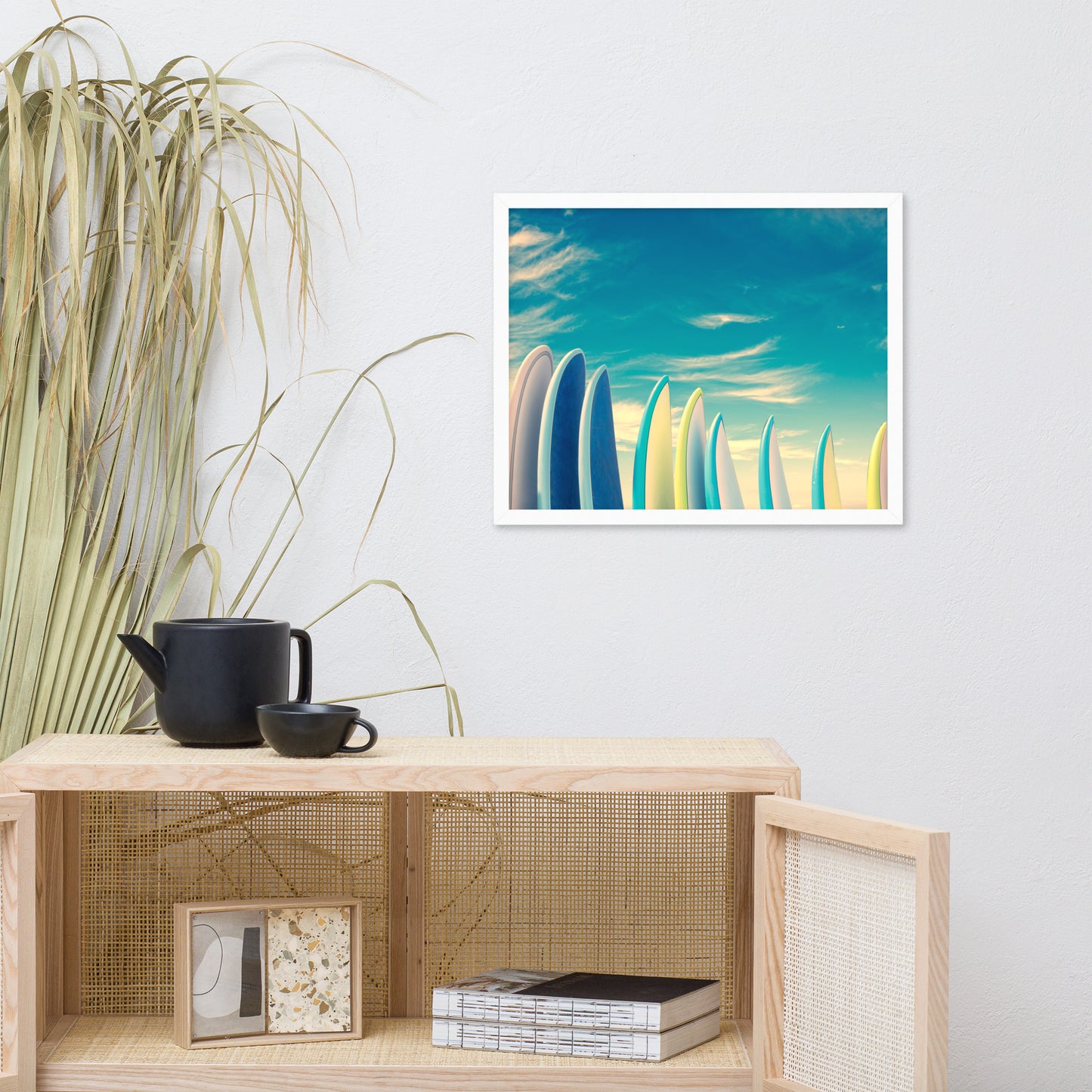 Retro Surfboards Lifestyle Photograph Framed Wall Art Print