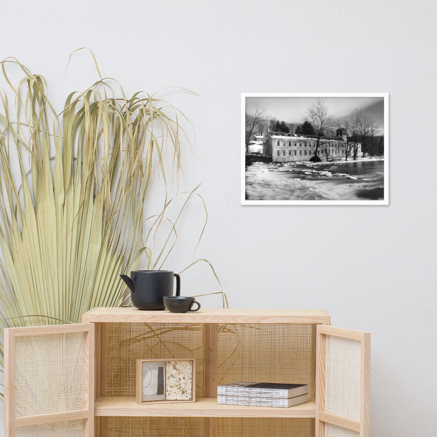 Winter at Powder Mill Rural Landscape Framed Photo Paper Wall Art Prints