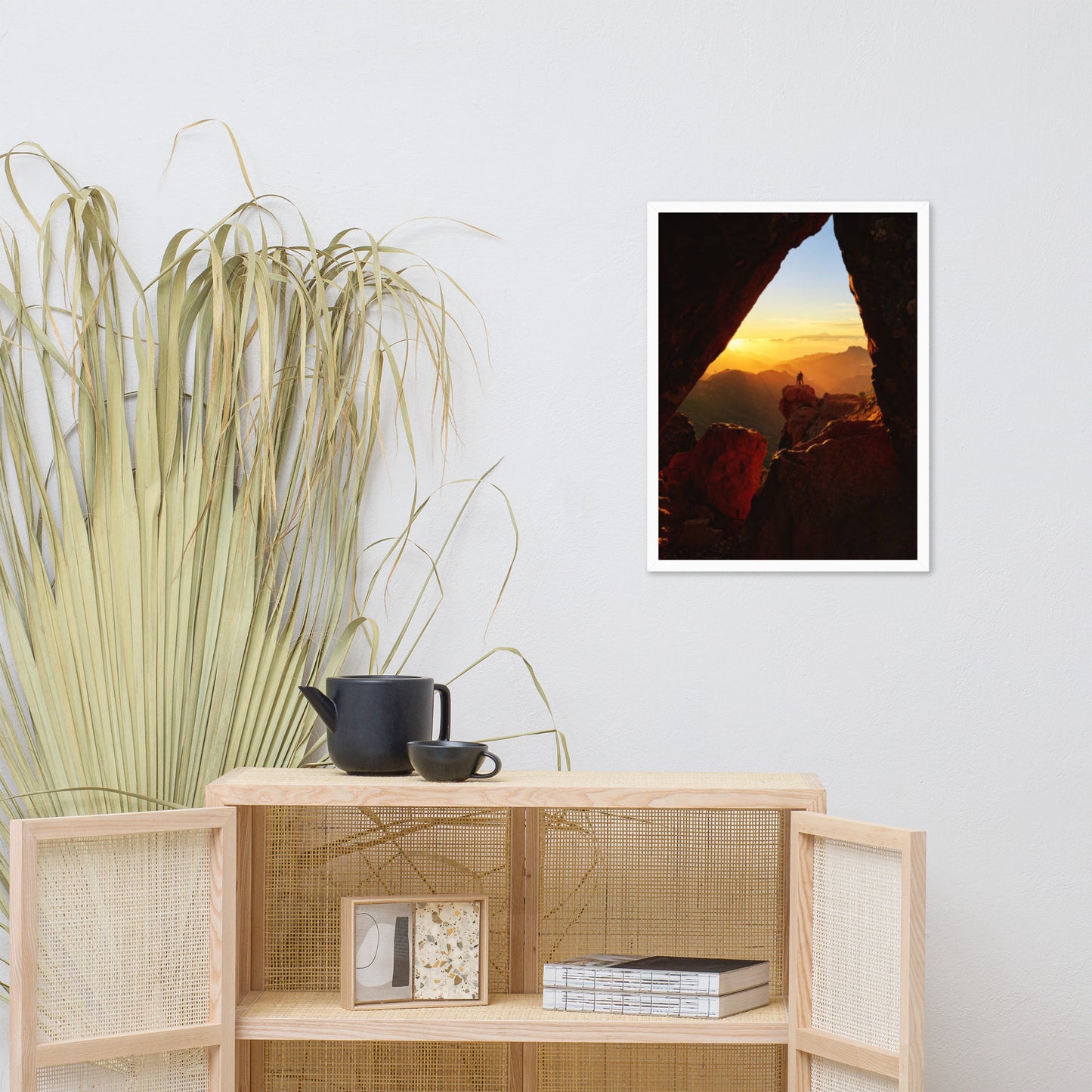 Sunset Mountain Arch Landscape Photograph Framed Wall Art Print