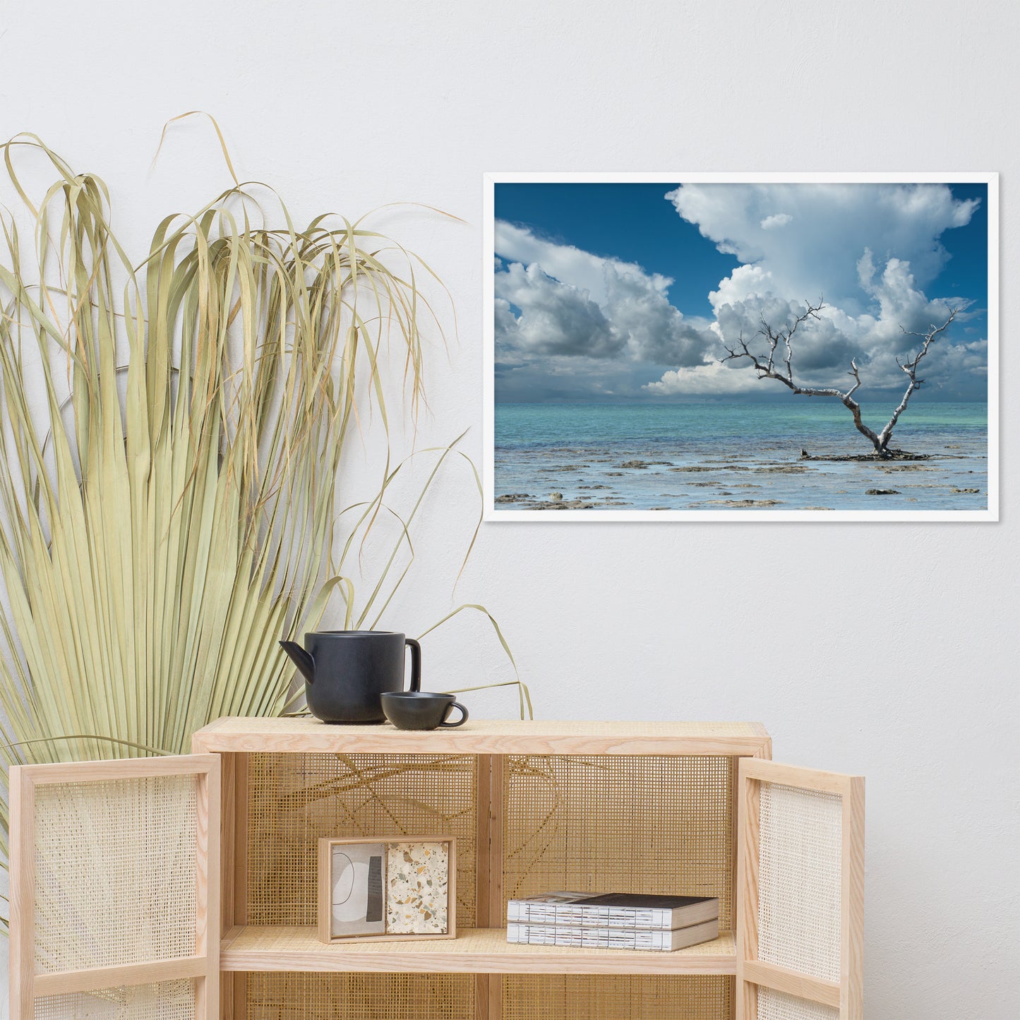 Wanderlust Traditional Color Coastal Landscape Photo Framed Paper Poster