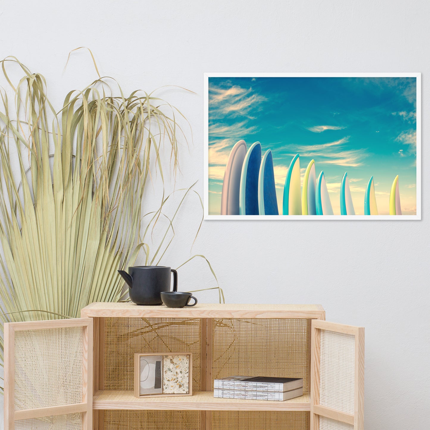 Retro Surfboards Lifestyle Photograph Framed Wall Art Print