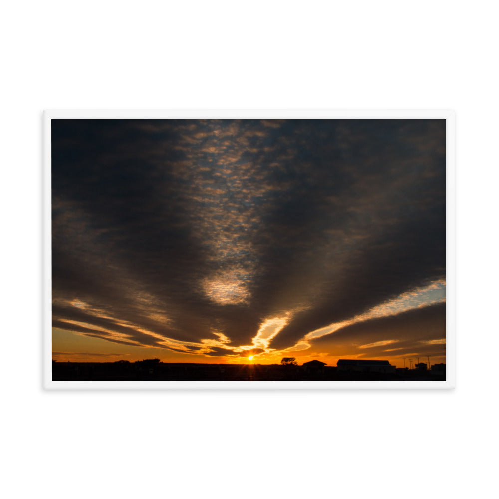 Sunset Indian River Inlet Coastal Landscape Framed Photo Paper Wall Art Prints