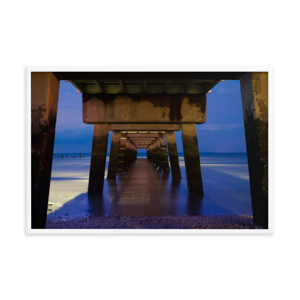Under the Pier Coastal Landscape Framed Photo Paper Wall Art Prints