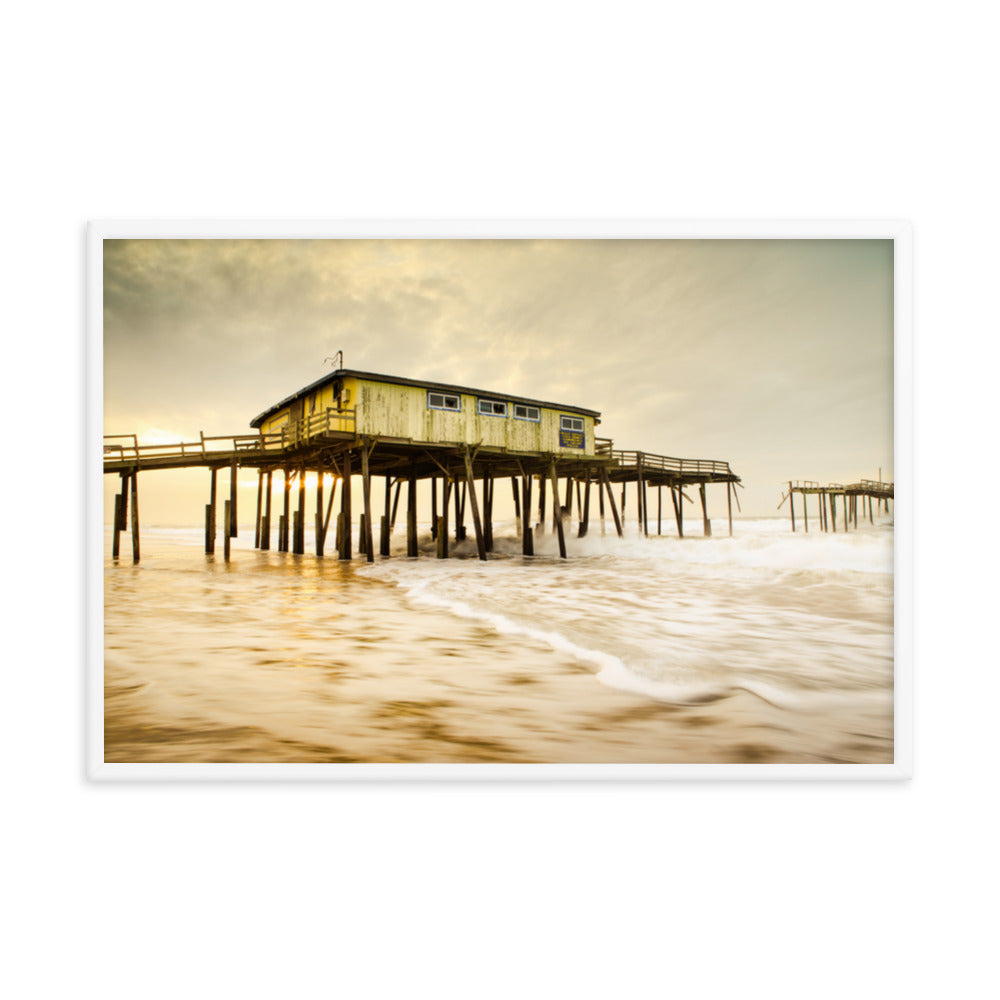 Vintage Abandoned Frisco Fishing Pier Framed Wall Art Prints