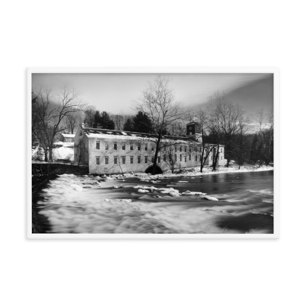 Winter at Powder Mill Rural Landscape Framed Photo Paper Wall Art Prints