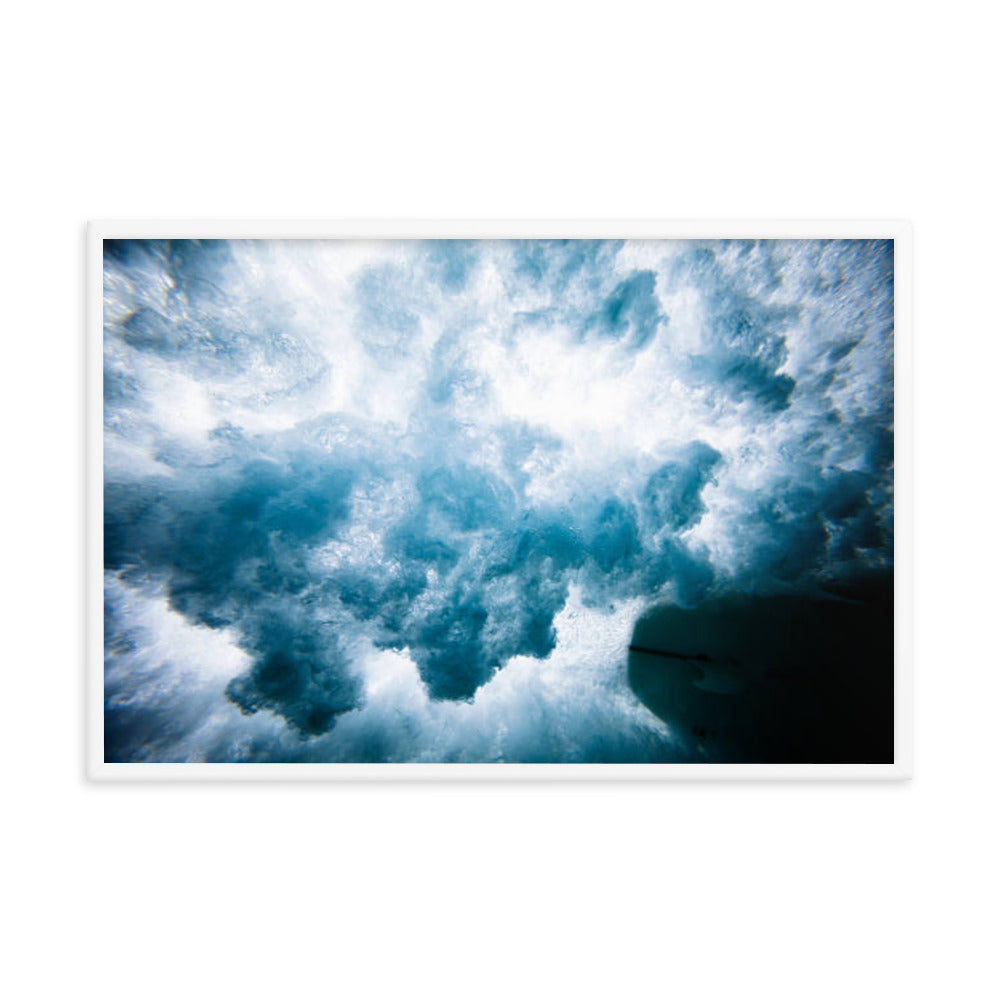 The Ocean's Embrace Coastal Lifestyle Abstract Nature Photograph Framed Wall Art Print