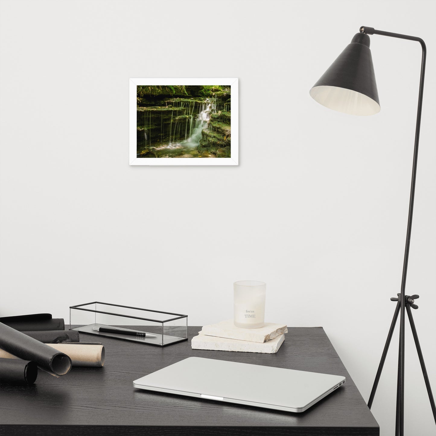 Pixley Waterfall 1 Landscape Framed Photo Paper Wall Art Prints