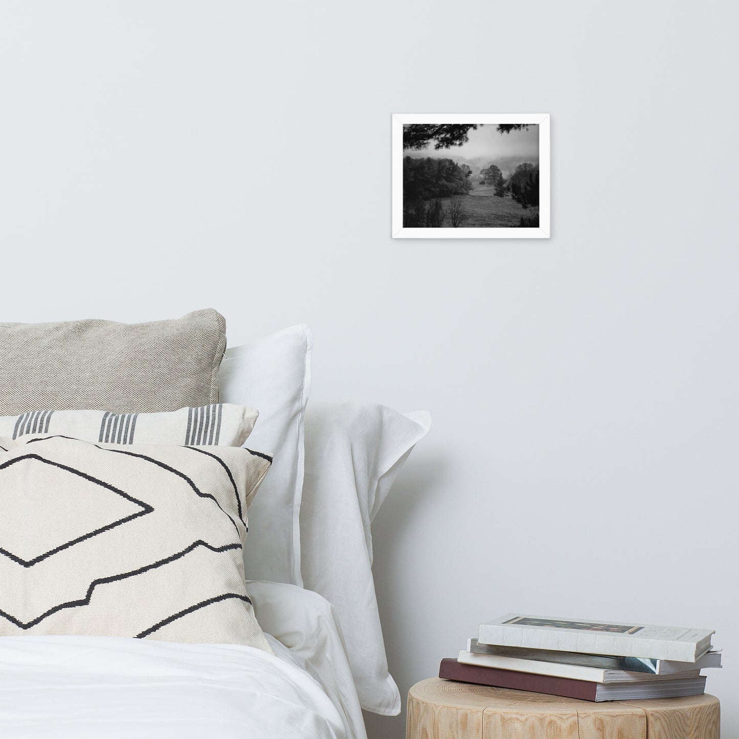 Mist of Valley Forge in Black and White Framed Photo Paper Wall Art Prints