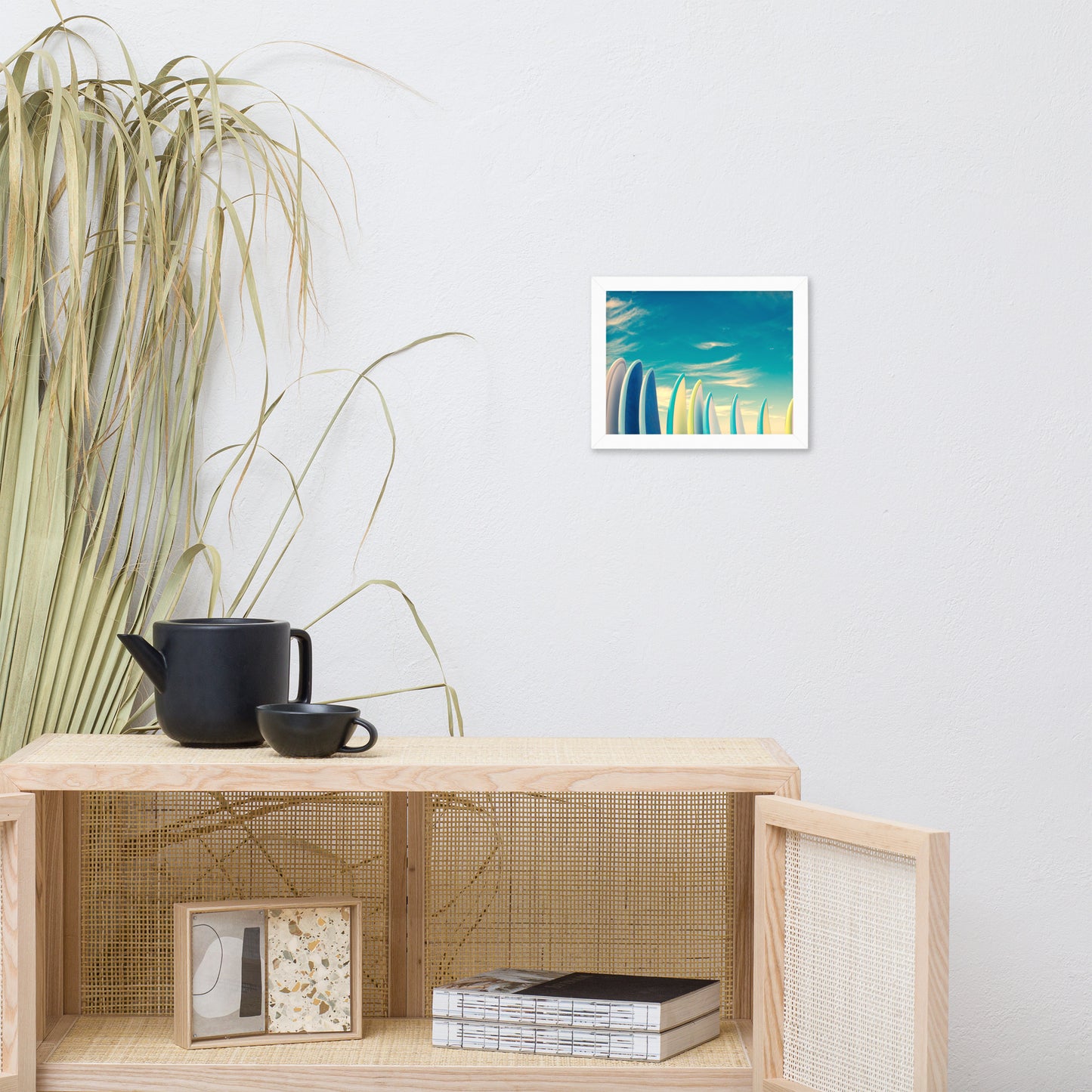 Retro Surfboards Lifestyle Photograph Framed Wall Art Print