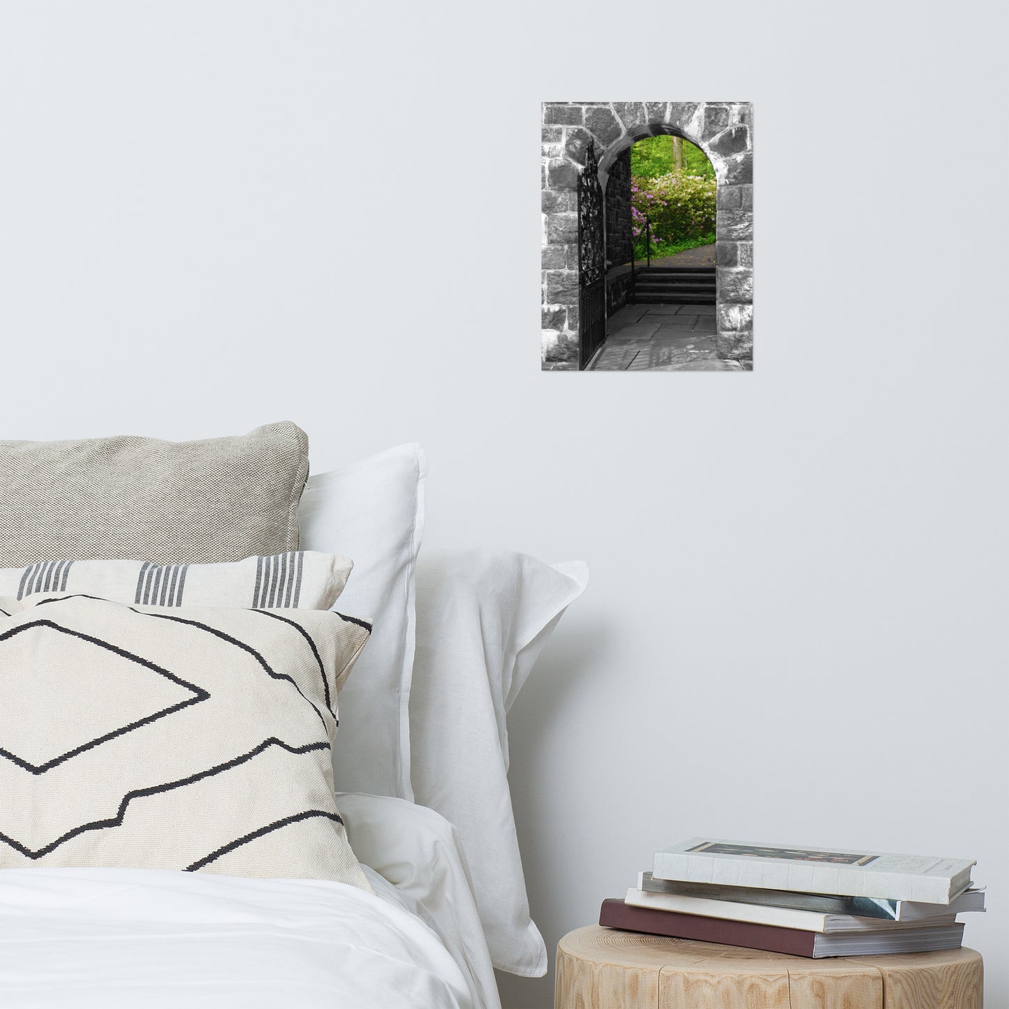 Garden Entryway Black and White Botanical Nature Photo Loose Unframed Wall Art Prints