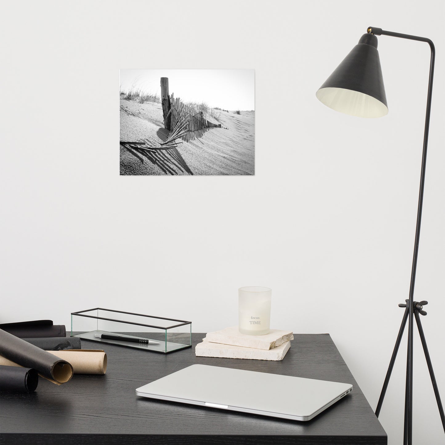 High Key Dunes Black and White Coastal Landscape Photo Loose Wall Art Prints