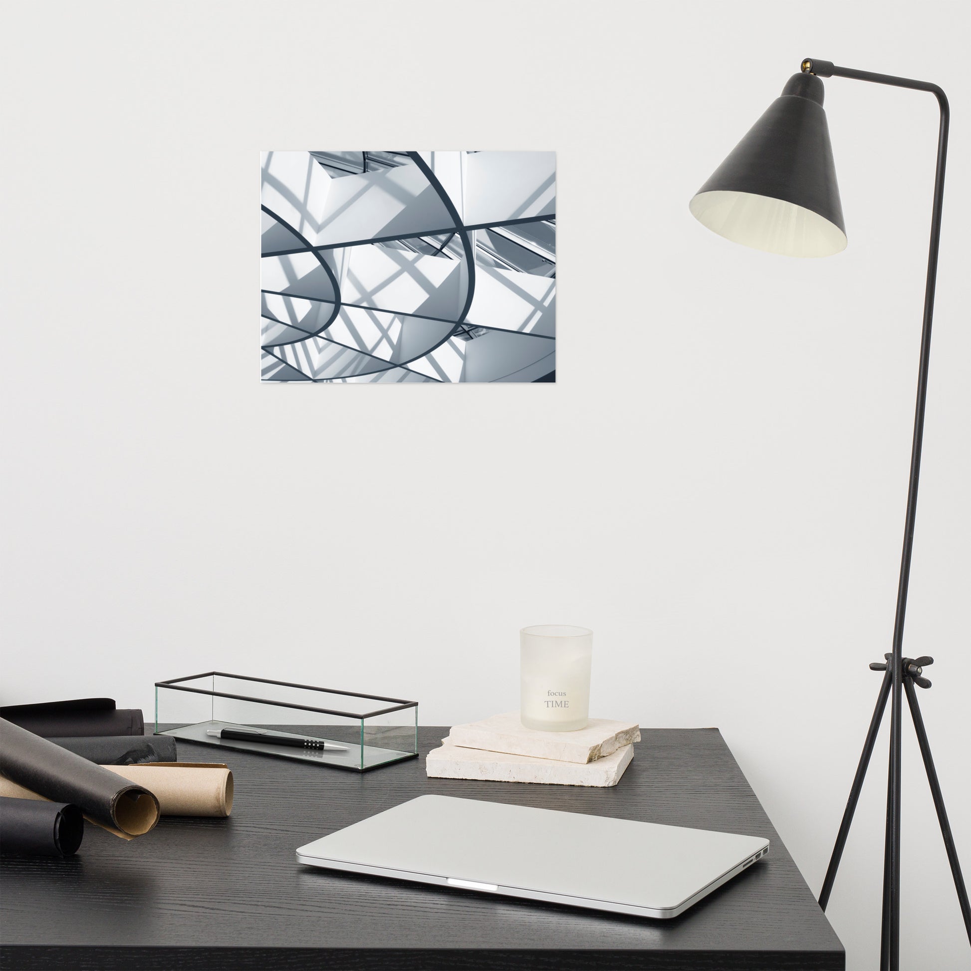 Architectural Wall Prints: Interwoven Lines Frameless Photograph Art Print
