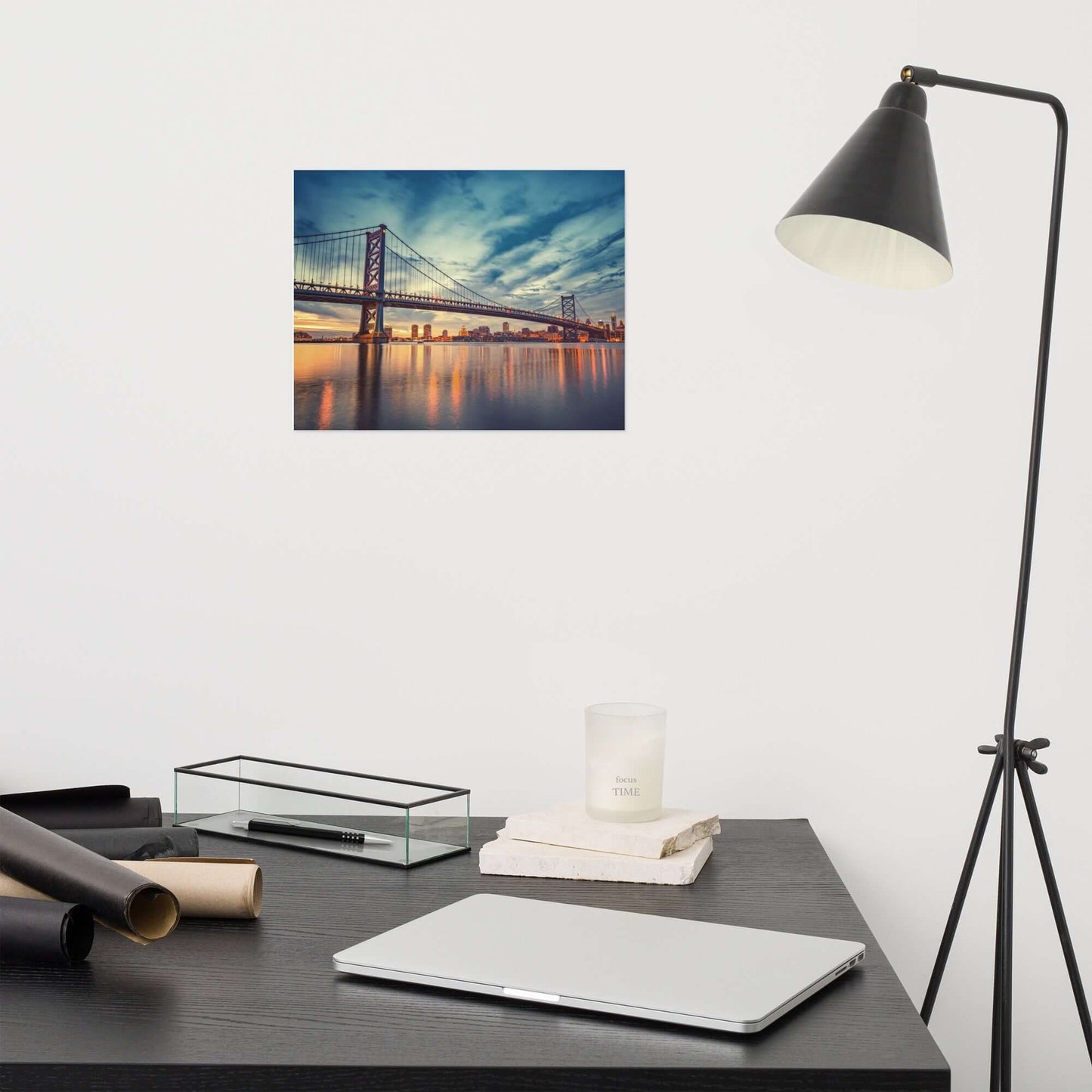 Landscape Architecture Photography: Steel Lace at Dusk Frameable Photograph Art Print