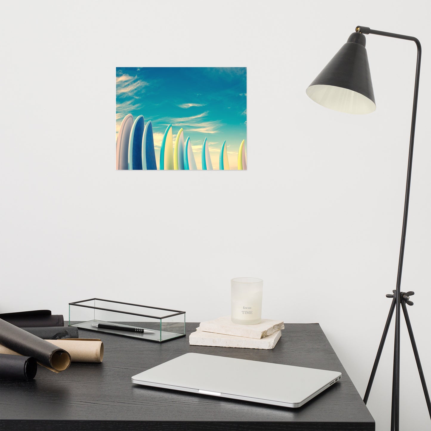 Retro Surfboards Lifestyle Photograph Loose Wall Art Print