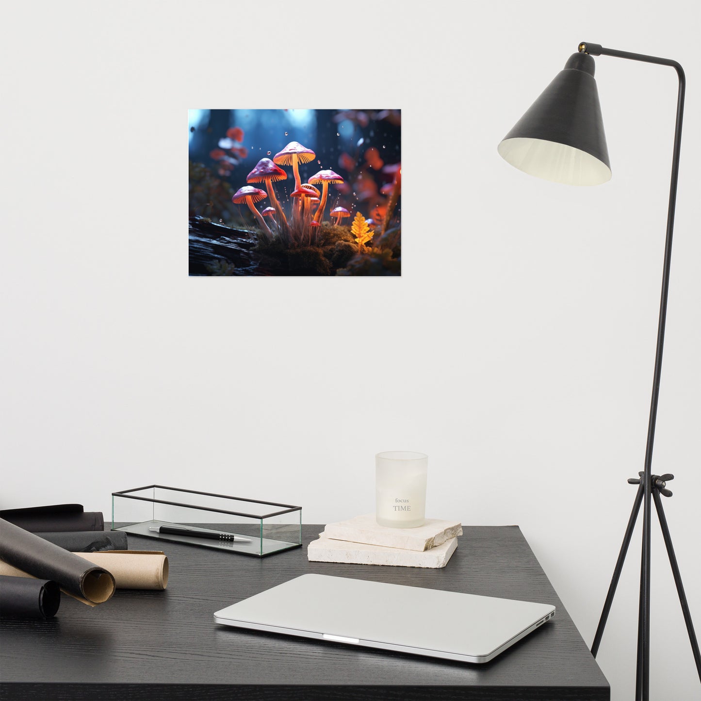 Abstract Wall Art: "Phosphorescent Fungi" - Minimal / Modern / Botanical Loose Print