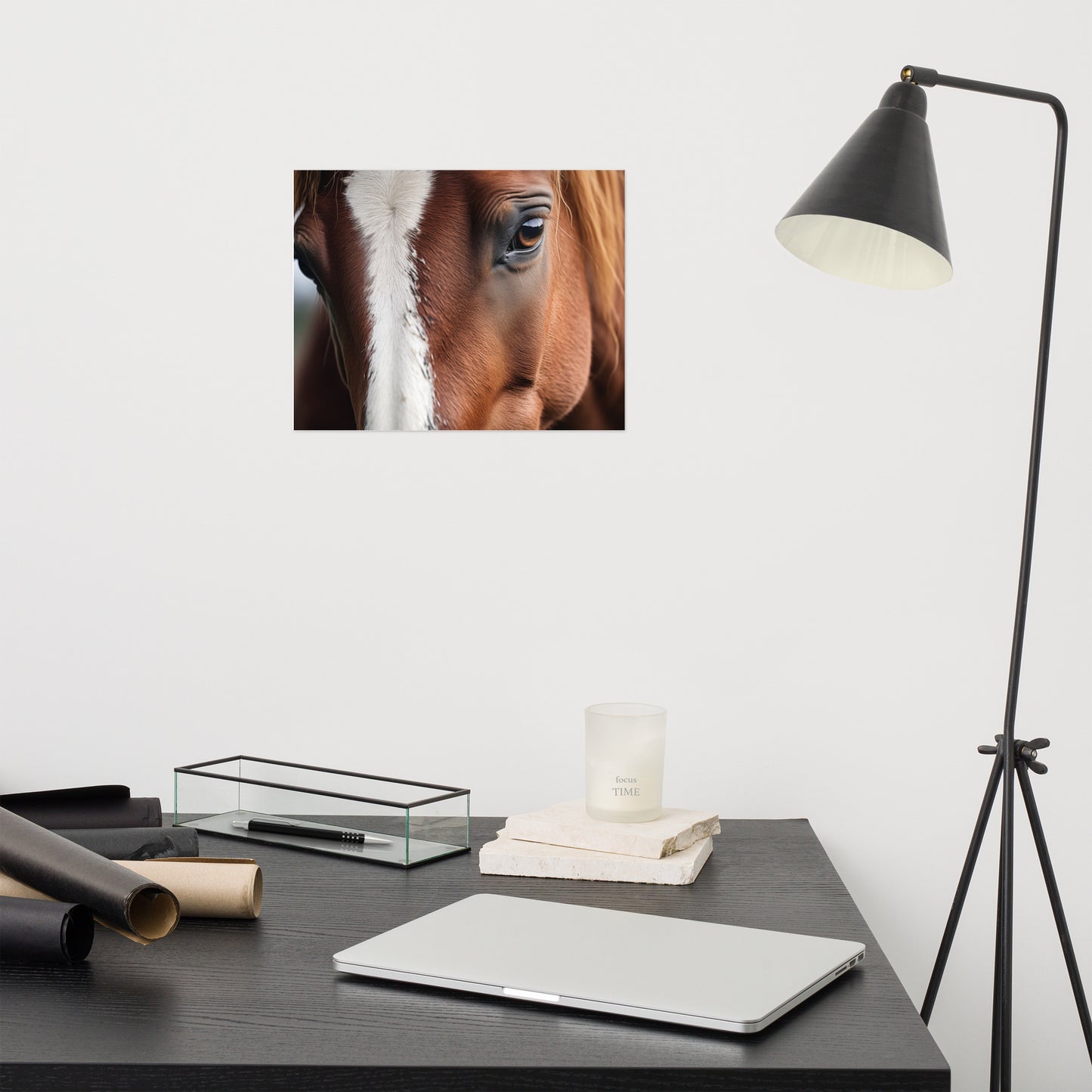 Farm Style Wall Art: "A Gentle Giant's Eye" - Photorealism Painting - Digital Artwork Loose Art Print