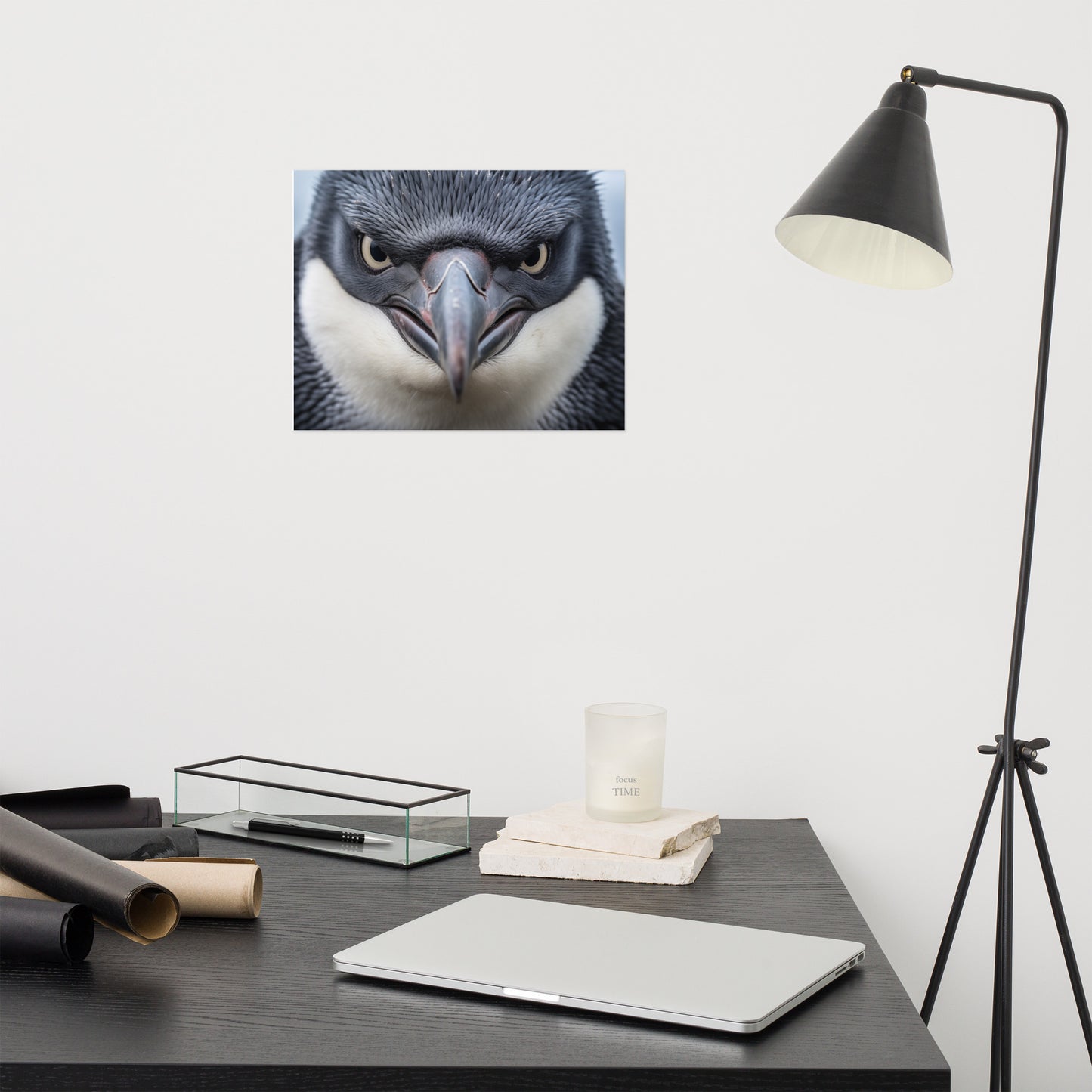 Antarctic Glare Penguin Photorealism - Digital Artwork Loose Print