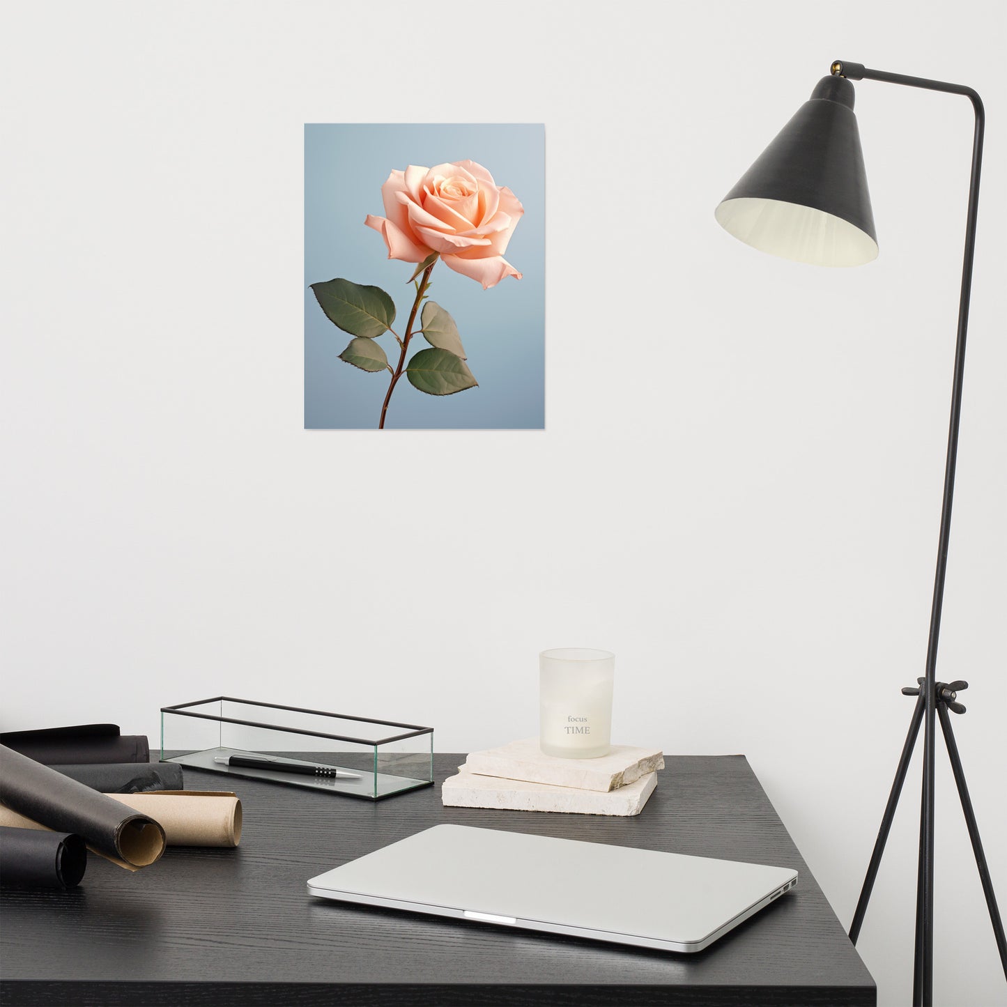 Blooming Brilliance Blush Flowers Photorealistic Painting - Digital Artwork Loose Art Print