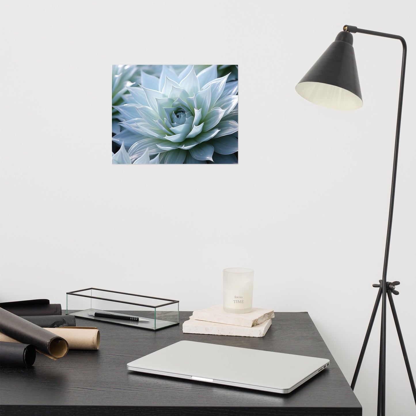 Botanical Rhapsody Succulent Photorealism Painting - Digital Artwork Loose Art Print