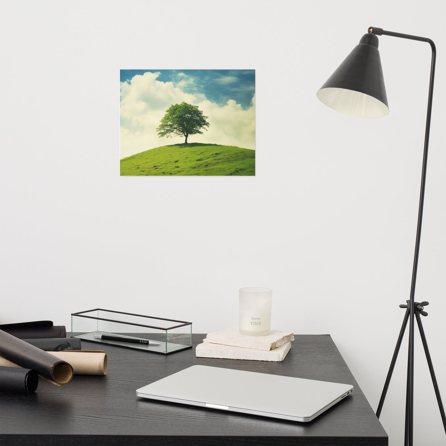 Nature's Majesty Minimal Botanical Retro Subdued Photorealism - Digital Artwork Loose Art Print