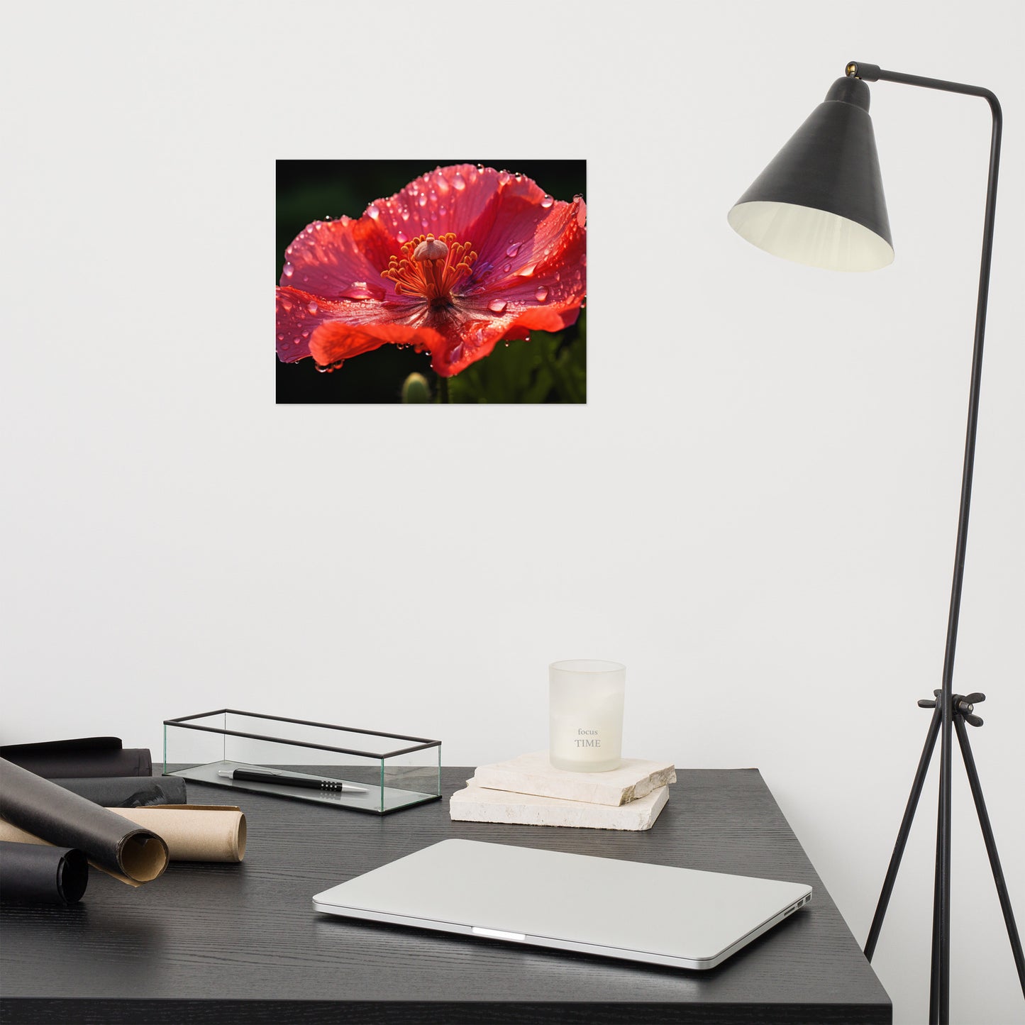 Sanguine Solitaire Photorealism - Digital Artwork Loose Art Print