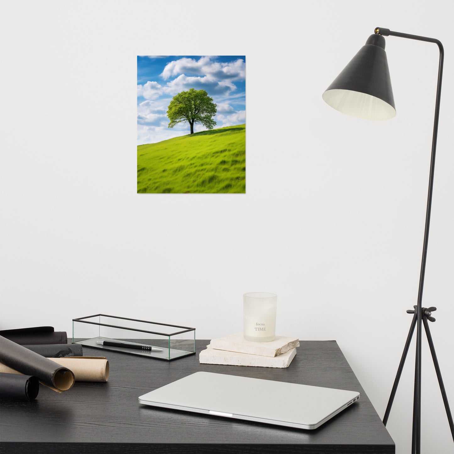 Where Earth Meets Sky Photorealism - Digital Artwork Loose Art Print
