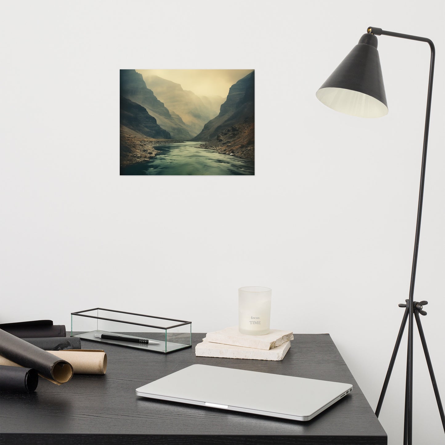 Whispers of Water Vintage Subdued Photorealism - Digital Artwork Loose Art Print