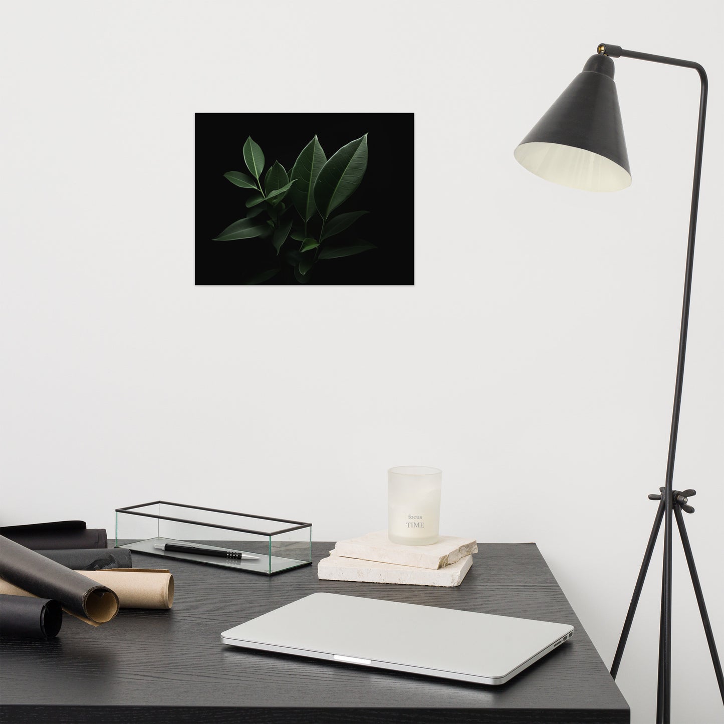 Whispering Leaves Plants Photorealism - Digital Artwork Loose Art Print