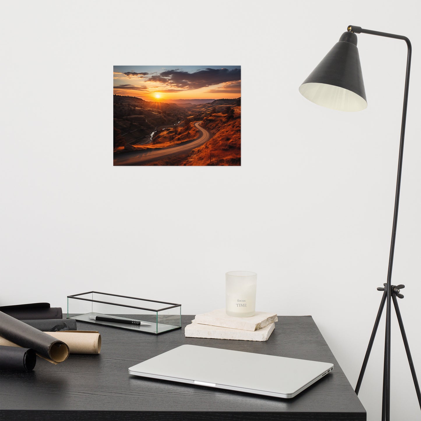 A Tranquil Trail Realism Painting Digital Artwork Loose Art Print