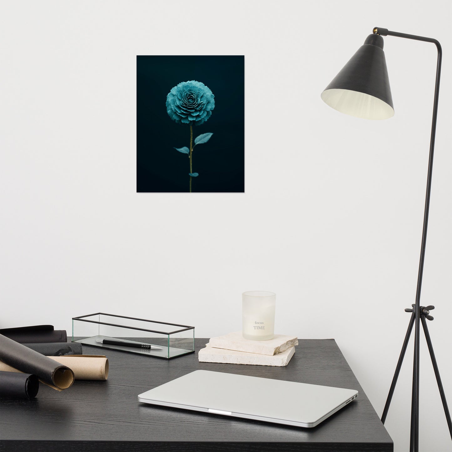Azure Awakening Realism Painting Digital Artwork Loose Art Print