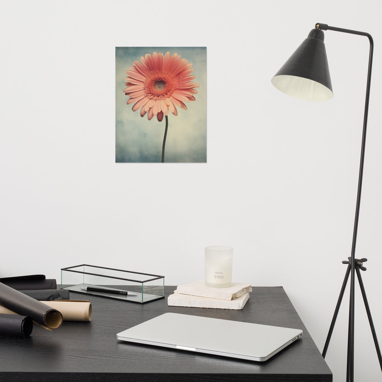 Vintage Daisy Realism Painting Digital Artwork Loose Art Print