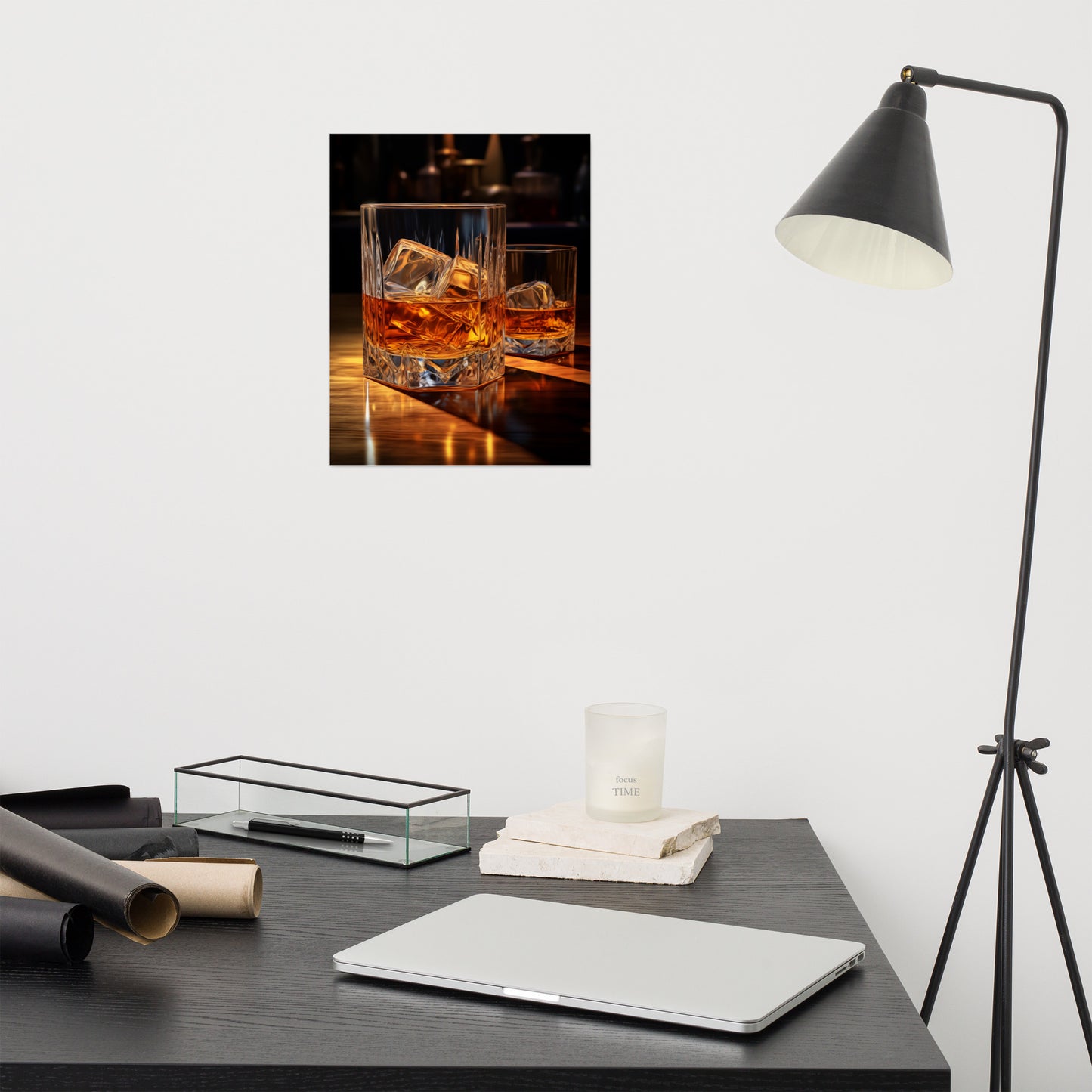 Whisky Reflections Realism Digital Painting Digital Artwork Loose Art Print
