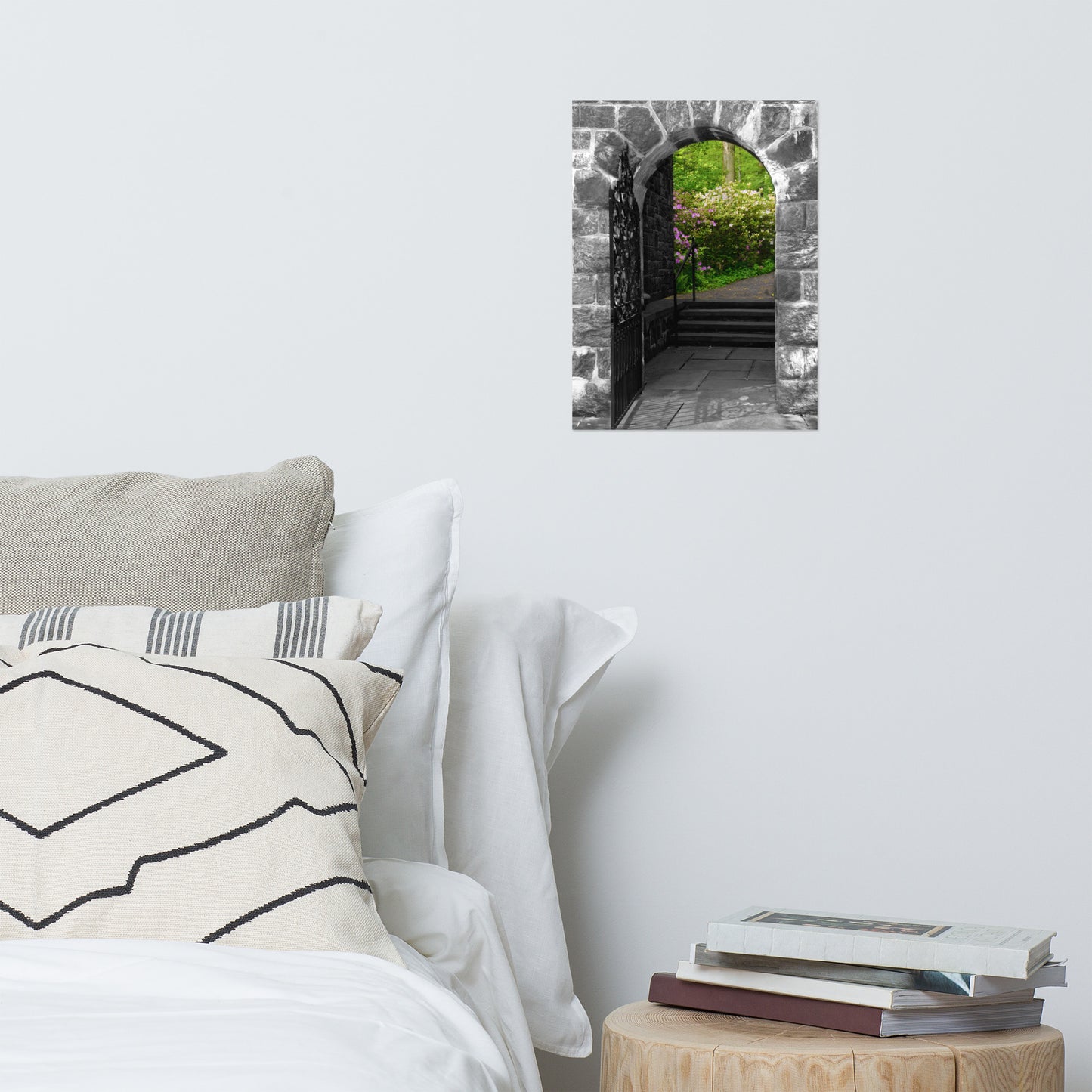Garden Entryway Black and White Botanical Nature Photo Loose Unframed Wall Art Prints
